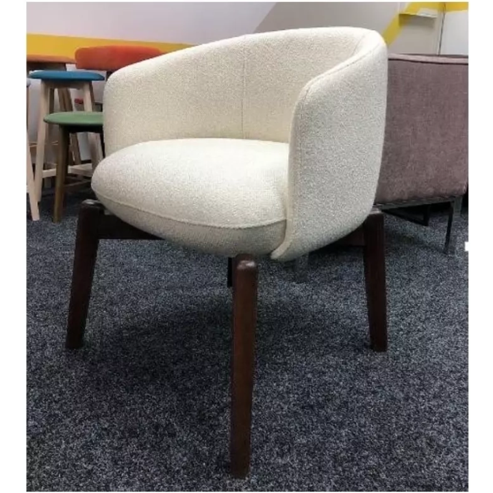 Крісло DLS ЛУНА ВУД нерозкладне,  рогожка